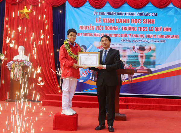 Student from Lao Cai Province achieved absolute score at ASMO 2019 